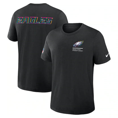 Philadelphia Eagles Nike Black 2025 NFL Crucial Catch Tri-Blend Dri-FIT T-Shirt Trendy Layer
