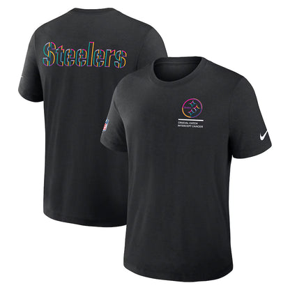 Pittsburgh Steelers Nike Black 2025 NFL Crucial Catch Tri-Blend Dri-FIT T-Shirt Trendy Layer