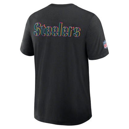 Pittsburgh Steelers Nike Black 2025 NFL Crucial Catch Tri-Blend Dri-FIT T-Shirt Trendy Layer