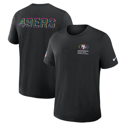 San Francisco 49ers Nike Black 2025 NFL Crucial Catch Tri-Blend Dri-FIT T-Shirt Trendy Layer