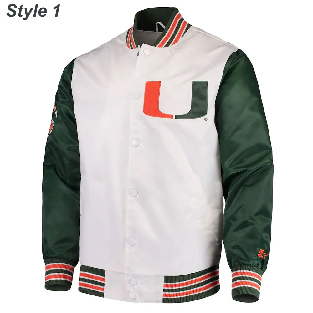 Miami Hurricanes Canes the Rookie Varsity Satin Jacket