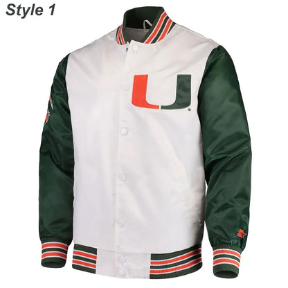 Miami Hurricanes Canes the Rookie Varsity Satin Jacket