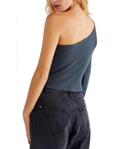Big Brother USA Ashley Hollis Floral One Shoulder Top Shopotiny