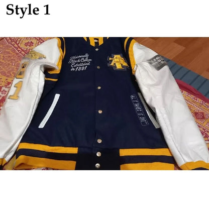North Carolina At State University Aggie Pride Blue Varsity Jacket - alternate view