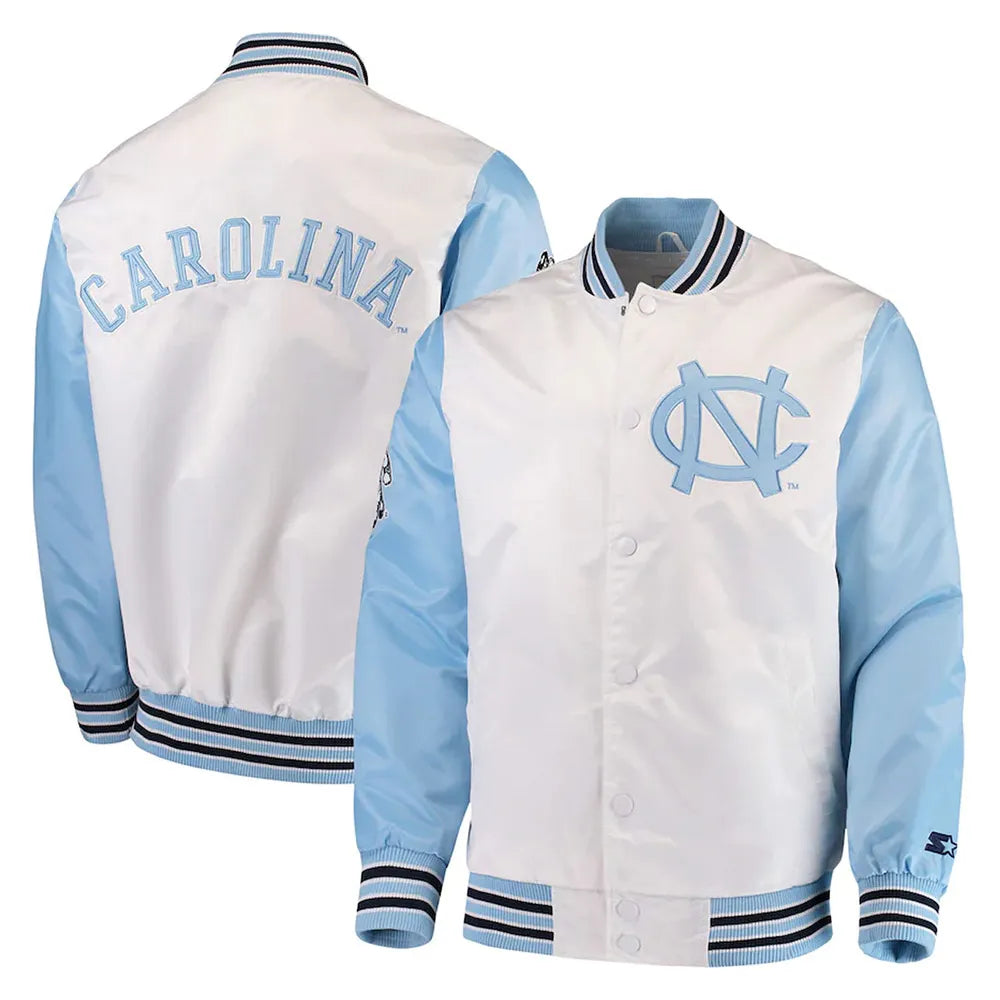 North Carolina Tar Heels the Rookie Satin Jacket - side view