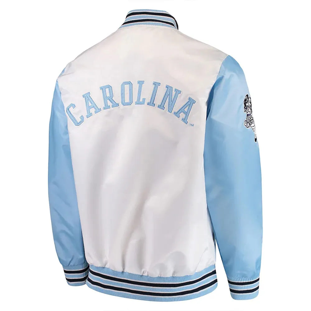 North Carolina Tar Heels the Rookie Satin Jacket - back view