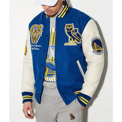 OVO Golden State Warriors Varsity Jacket - detail view