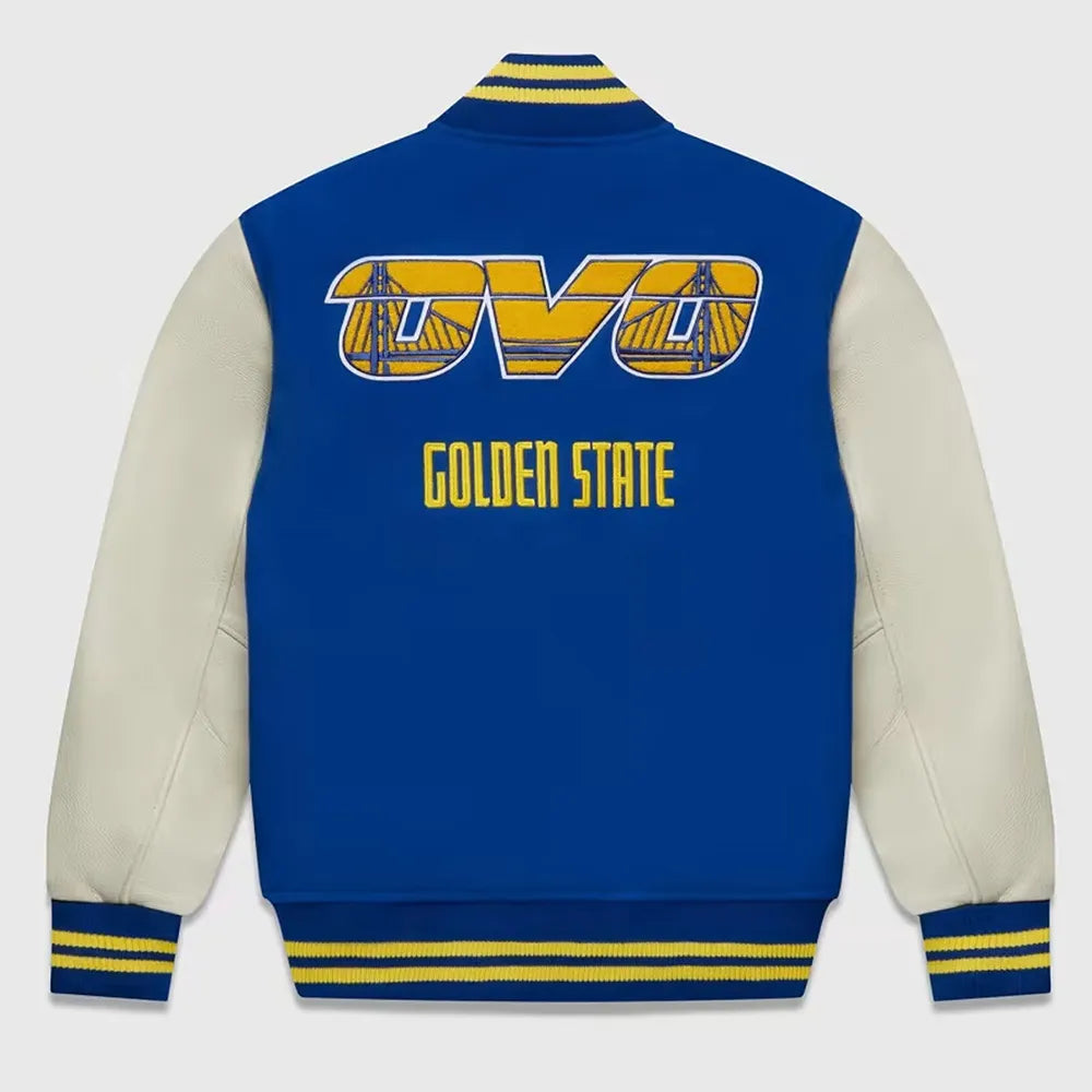 OVO Golden State Warriors Varsity Jacket - back view