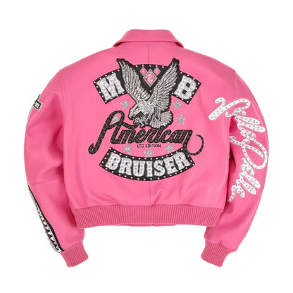 Pelle Pelle American Bruiser Plush Women's Crop Jacket - back view