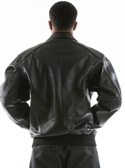 Pelle Pelle Applique Black Plush Jacket - side view