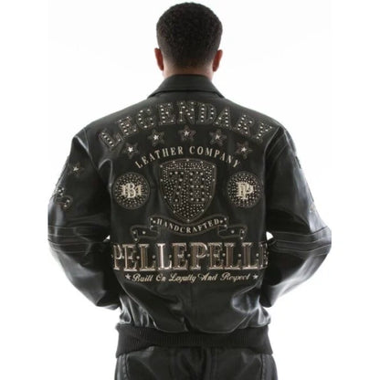 Pelle Pelle Legendary Black Stud Jacket - back view