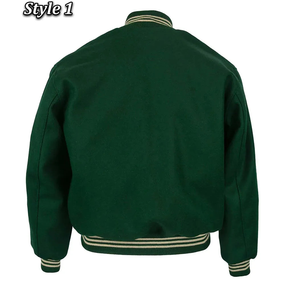 1960 Philadelphia Eagles Green Varsity Jacket - side view