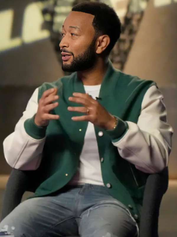 John Legend the Voice Varsity Jacket - back view