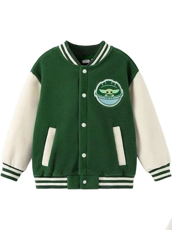 Star Wars the Mandalorian and Grogu Varsity Jacket