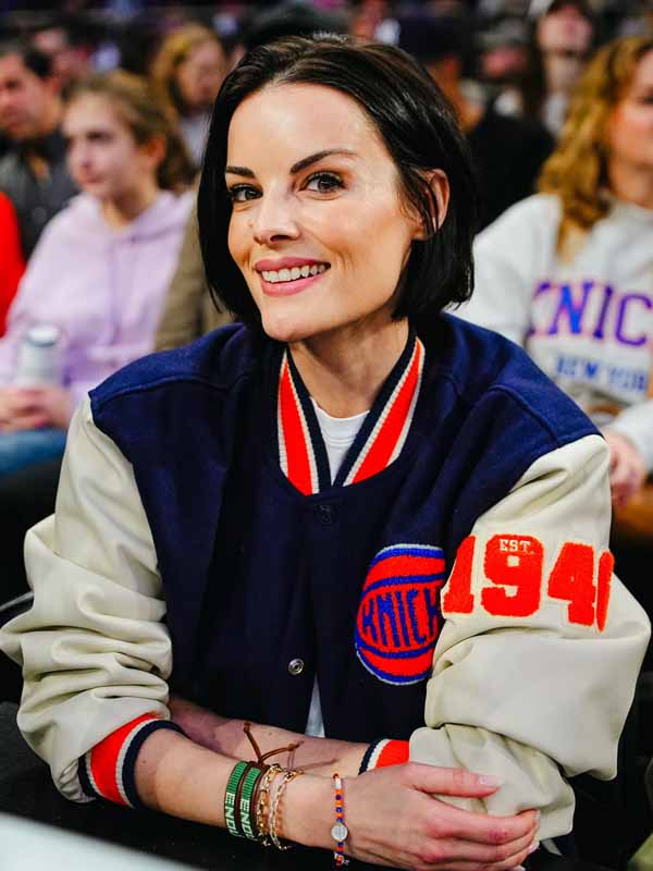 Jaimie Alexander NYC Varsity Jacket - detail view