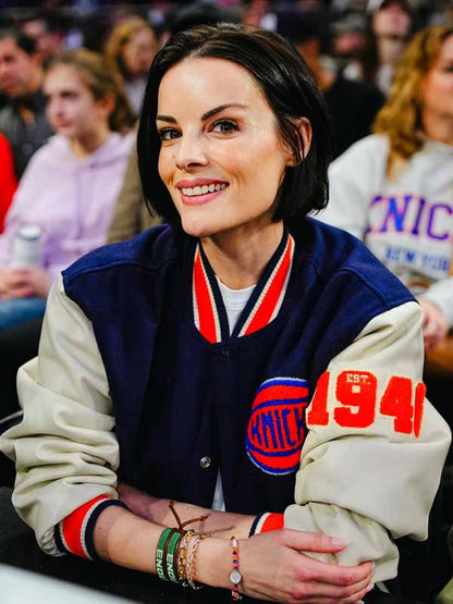Jaimie Alexander NYC Varsity Jacket - detail view