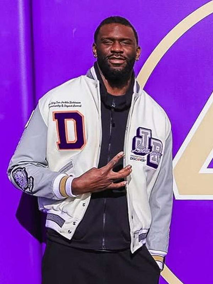 Franck Kepnang Jackie Robinson Letterman Jacket - detail view