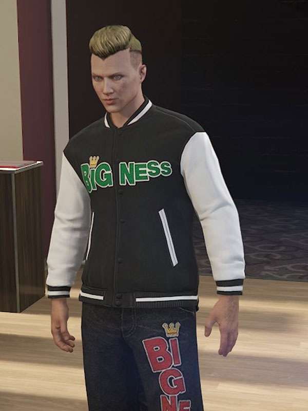 Bigness Crowned Varsity Jacket - back view