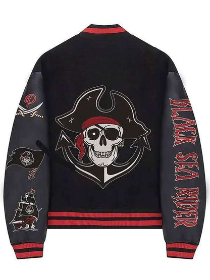 Pirate Sea Rider Varsity Jacket - back view