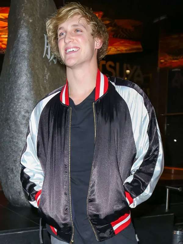 Logan Paul Black and White Varsity Jacket
