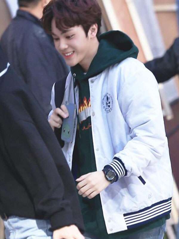 Ju Hak Nyeon the Boyz Varsity Jacket - back view