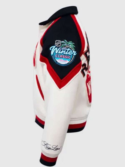 New York Rangers NHL Winter Classic Varsity Jacket - side view