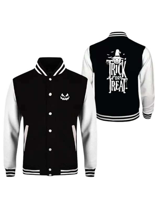Halloween Trick Or Treat Varsity Jacket