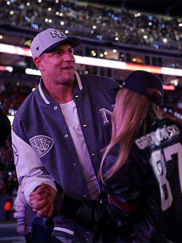Rob Gronkowski Patriots Varsity Jacket - back view