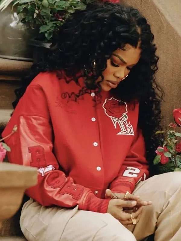 Teyana Taylor Red Varsity Jacket