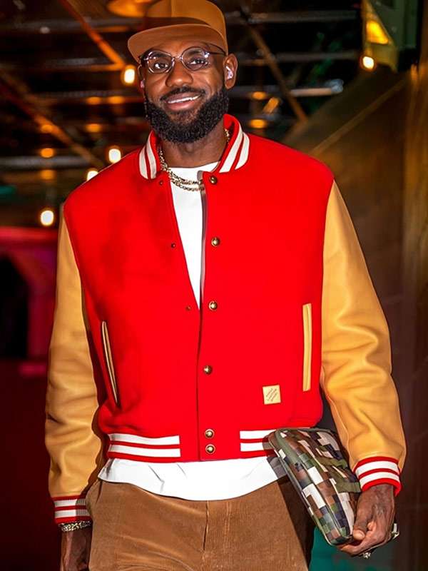 Los Angeles Lebron James Varsity Jacket - back view