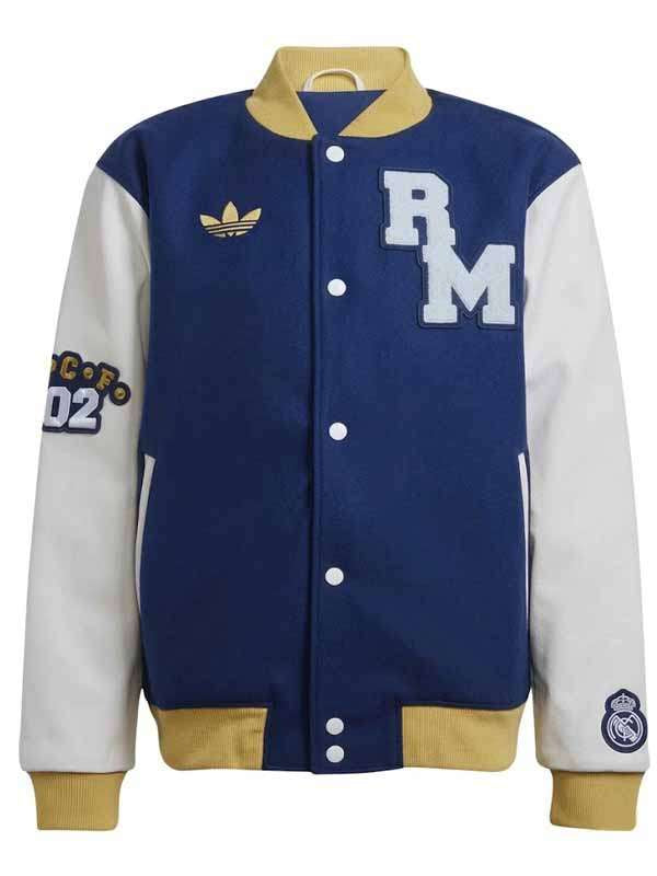 Real Madrid Blue Varsity Jacket