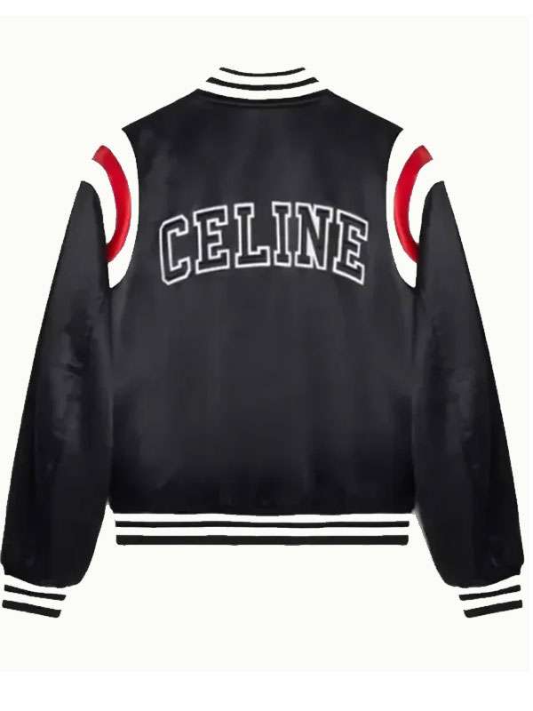 Kim Tae Hyung Black Varsity Jacket - side view
