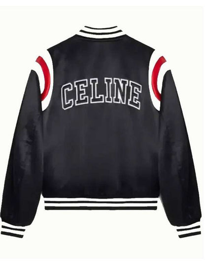Kim Tae Hyung Black Varsity Jacket - side view