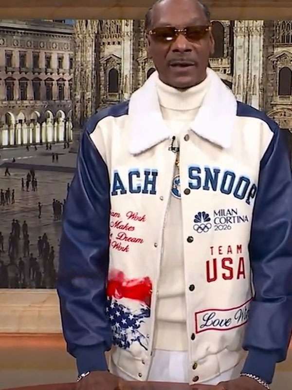 Snoop Dogg Team USA Coach Varsity Jacket - back view