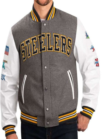 Super Bowl Steelers Varsity Jacket - back view