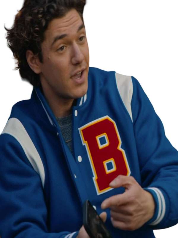 Belmont Cameli Off Campus Blue Varsity Jacket - detail view
