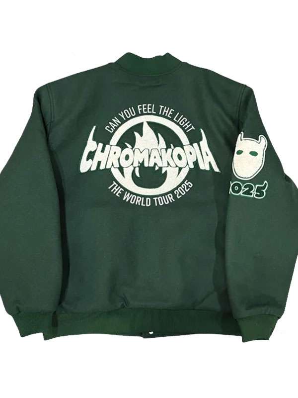 Chromakopia Tour 2025 Varsity Jacket - side view