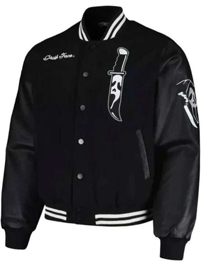 Ghost Face Black Varsity Jacket - back view