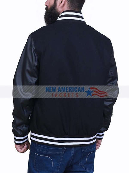 Billionaire Boys Club BBC Varsity Jacket - back view