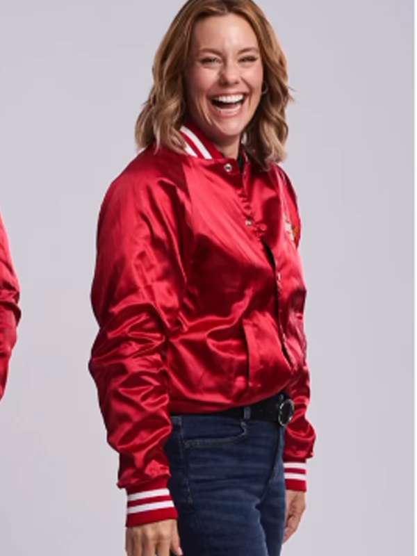 Ashley Williams Jingle Bell Run 2024 Varsity Jacket - side view