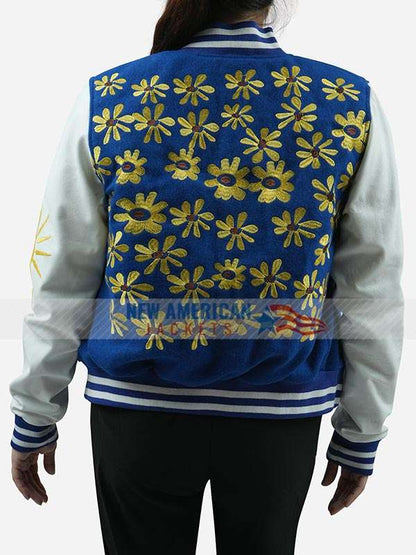 Power Book II Ghost Effie Blue and White Varsity Jacket