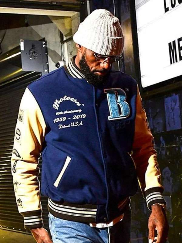 Lebron James Motown Varsity Jacket - back view