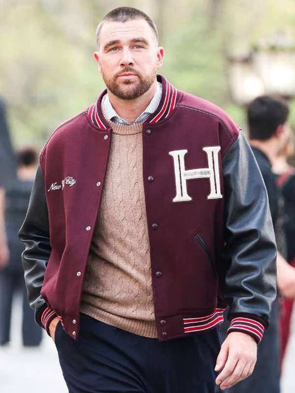 Central Park Travis Kelce Letterman Jacket - detail view