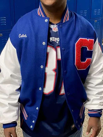Football Team Carmel High School Varsity Jacket - back view