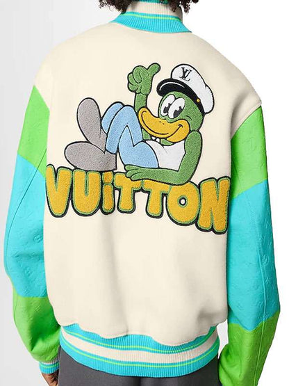 Rainbow Playground Varsity Jacket - back view