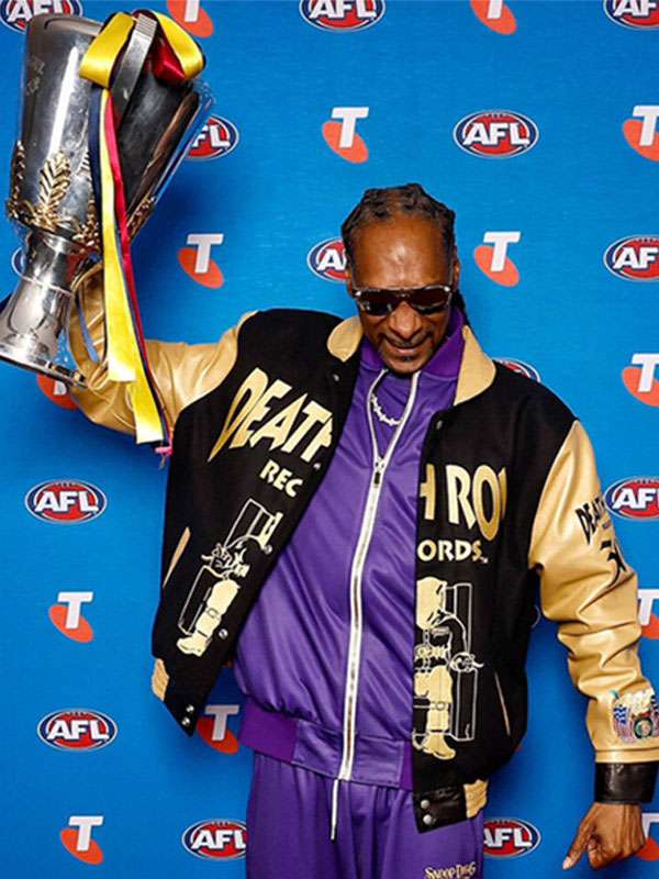 Afl 2025 Snoop Dogg Varsity Jacket - back view