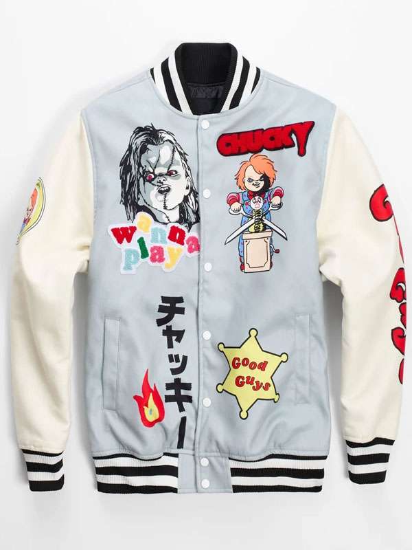 Chucky Wanna Play Varsity Jacket - back view