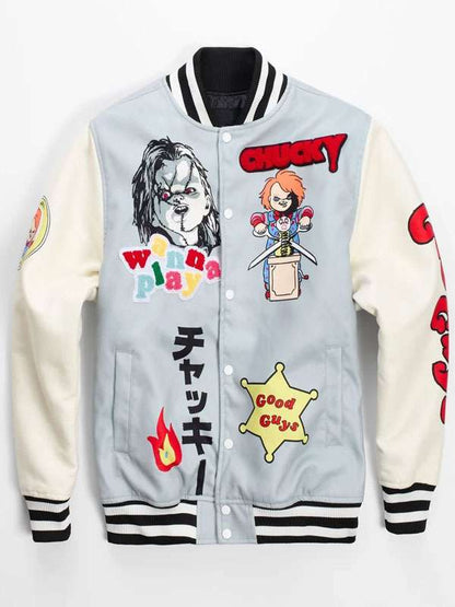 Chucky Wanna Play Varsity Jacket - back view
