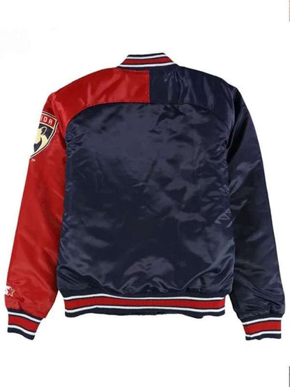Florida Panthers White Varsity Jacket - back view