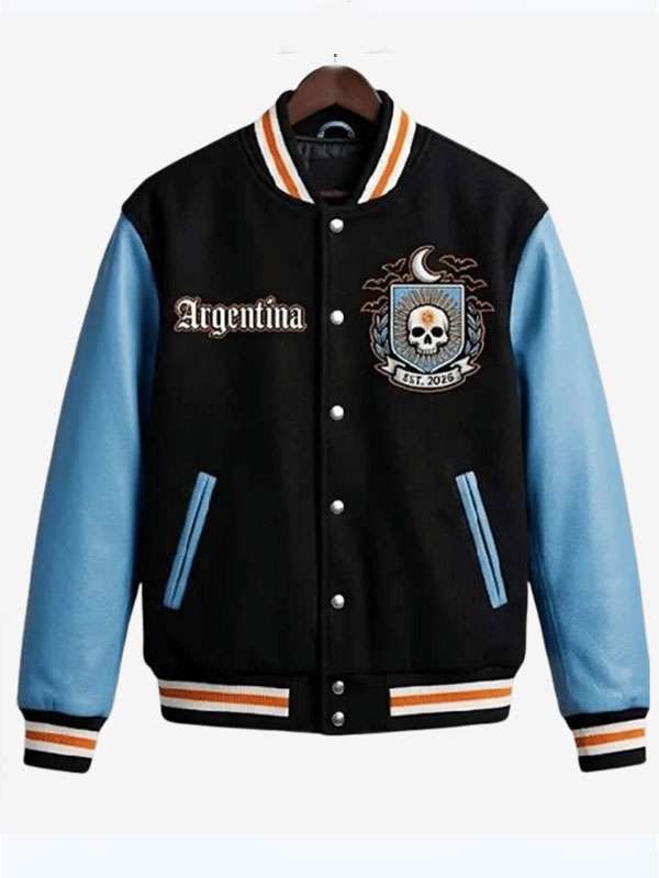 Argentina Halloween Varsity Jacket - back view